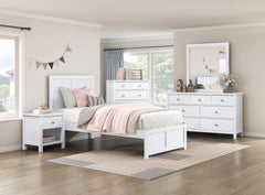 Galen White 1-Drawer Nightstand - Ornate Home
