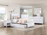 Galen White 1-Drawer Nightstand - Ornate Home