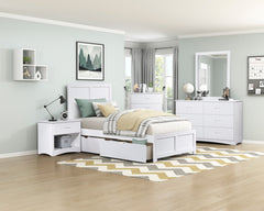Galen White 1-Drawer Nightstand - Ornate Home