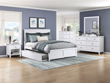 Galen White 1-Drawer Nightstand - Ornate Home