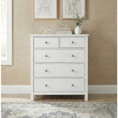 Galen White 5-Drawer Chest - Ornate Home
