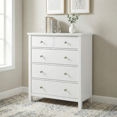Galen White 5-Drawer Chest - Ornate Home