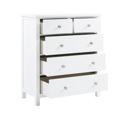 Galen White 5-Drawer Chest - Ornate Home