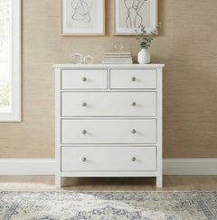 Galen White 5-Drawer Chest - Ornate Home