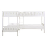 Galen White Corner Bunk Bed - Ornate Home