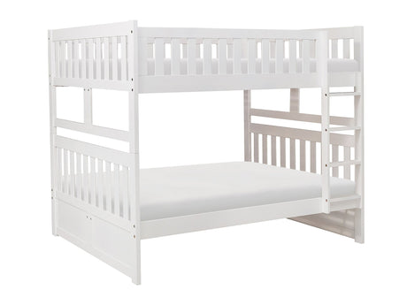 Galen White Full/Full Bunk Bed - Ornate Home