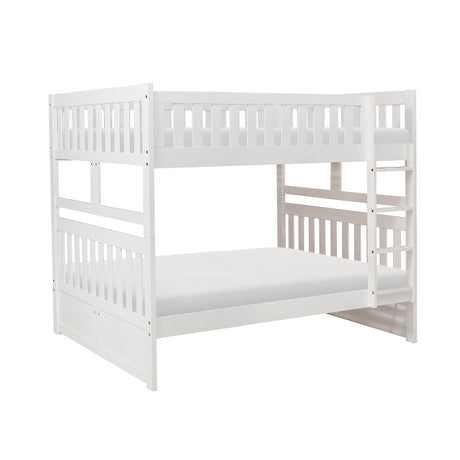 Galen White Full/Full Bunk Bed - Ornate Home
