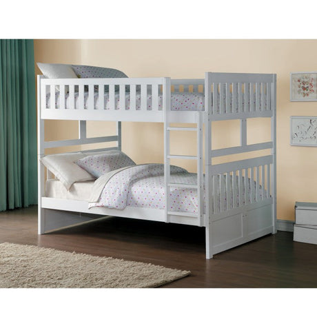 Galen White Full/Full Bunk Bed - Ornate Home