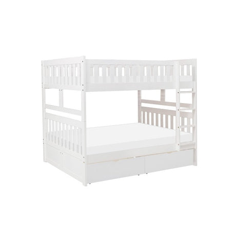 Galen White Full/Full Bunk Bed - Ornate Home