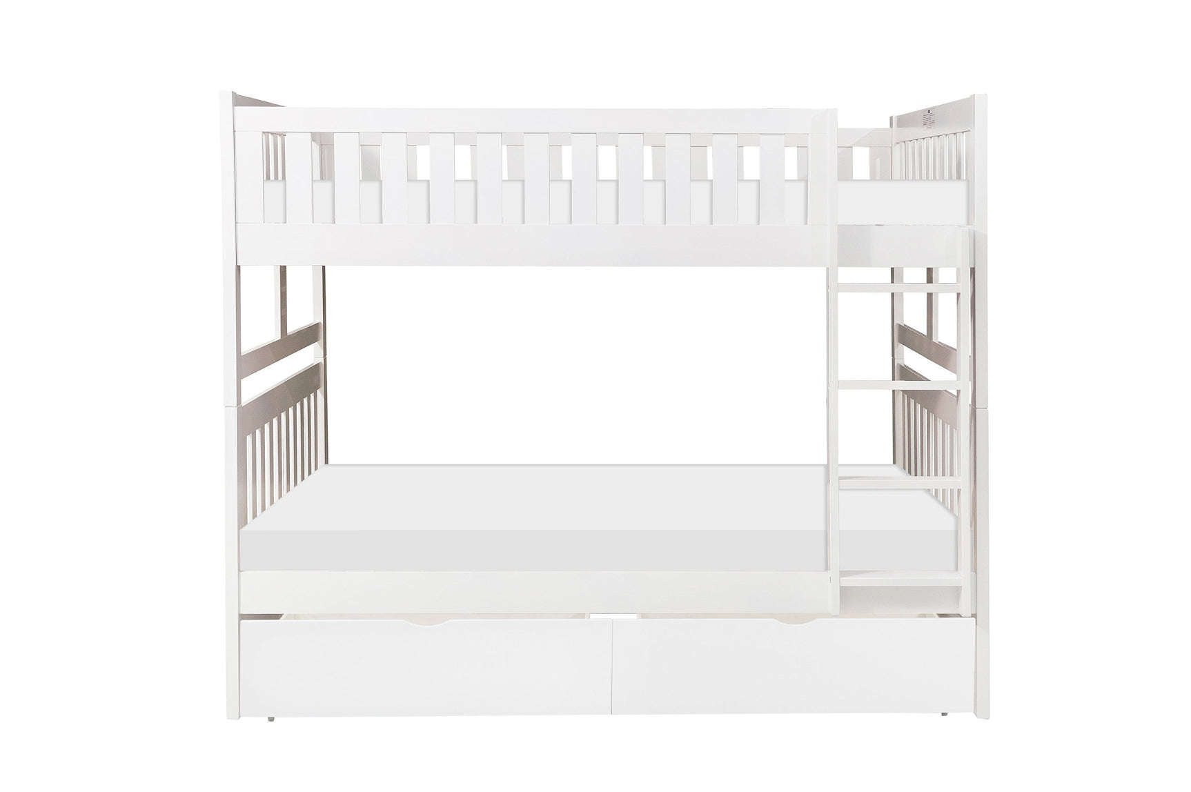 Galen White Full/Full Bunk Bed With Storage Boxes - Ornate Home