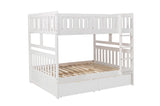 Galen White Full/Full Bunk Bed With Storage Boxes - Ornate Home