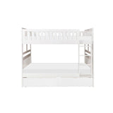 Galen White Full/Full Bunk Bed With Storage Boxes - Ornate Home