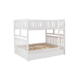 Galen White Full/Full Bunk Bed With Storage Boxes - Ornate Home