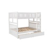 Galen White Full/Full Bunk Bed With Storage Boxes - Ornate Home