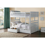 Galen White Full/Full Bunk Bed With Storage Boxes - Ornate Home