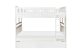 Galen White Full/Full Bunk Bed with Twin Trundle - Ornate Home