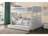 Galen White Full/Full Bunk Bed with Twin Trundle - Ornate Home
