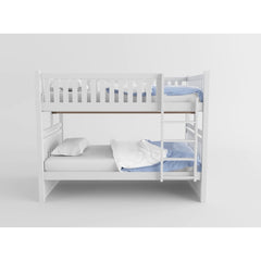 Galen White Full/Full Bunk Bed with Twin Trundle - Ornate Home