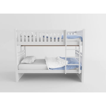 Galen White Full/Full Bunk Bed with Twin Trundle - Ornate Home