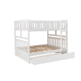 Galen White Full/Full Bunk Bed with Twin Trundle - Ornate Home