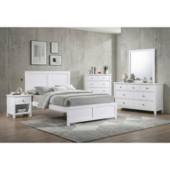 Galen White Full Platform Bed - Ornate Home