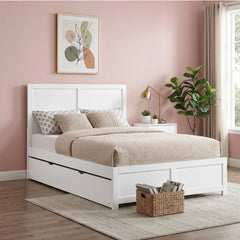 Galen White Full Platform Bed - Ornate Home