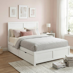 Galen White Full Platform Bed - Ornate Home