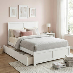Galen White Full Platform Bed - Ornate Home