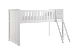 Galen White Low Loft Bunk - Ornate Home