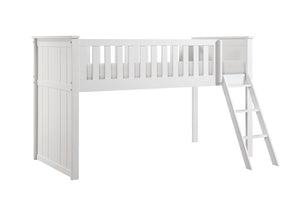 Galen White Low Loft Bunk - Ornate Home