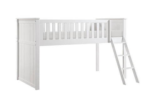 Galen White Low Loft Bunk - Ornate Home