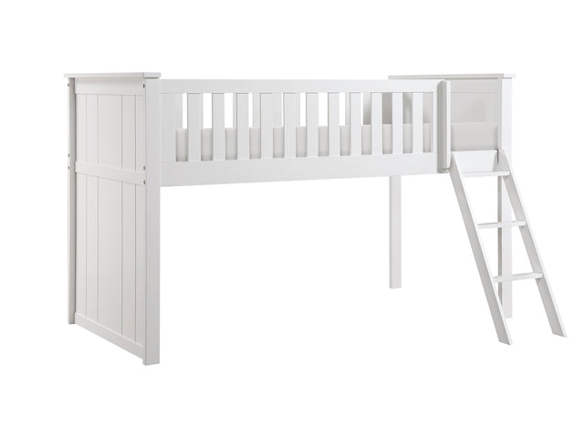 Galen White Low Loft Bunk - Ornate Home