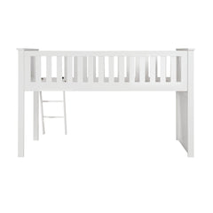 Galen White Low Loft Bunk - Ornate Home