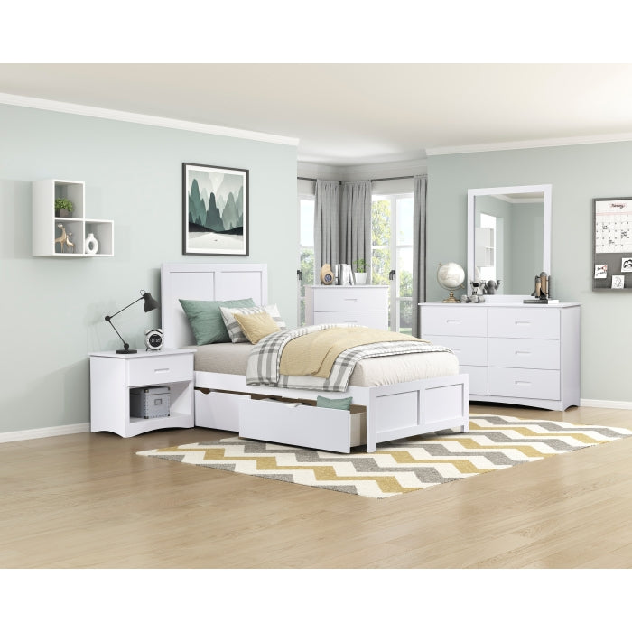 Galen White Mirror Wide