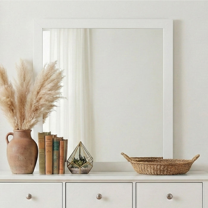 Galen White Mirror Wide