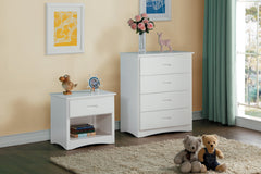 Galen White Nightstand - Ornate Home