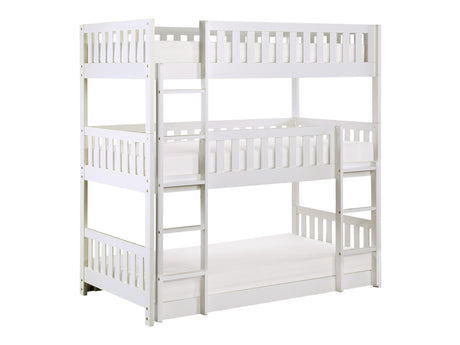 Galen White Triple Bunk Bed - Ornate Home