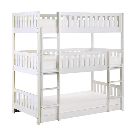 Galen White Triple Bunk Bed - Ornate Home