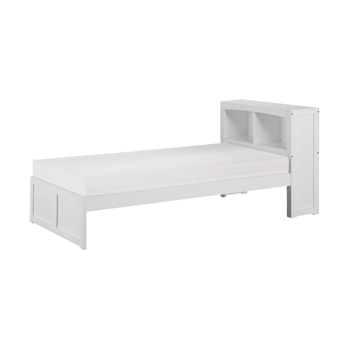 Galen White Twin Bookcase Bed - Ornate Home