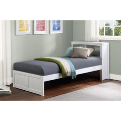 Galen White Twin Bookcase Bed - Ornate Home