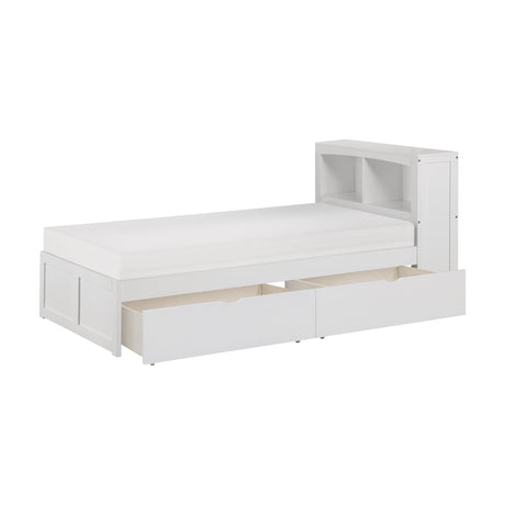 Galen White Twin Bookcase Bed - Ornate Home