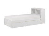 Galen White Twin Bookcase Bed With Storage Boxes - Ornate Home