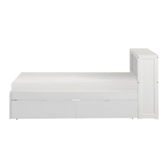 Galen White Twin Bookcase Bed With Storage Boxes - Ornate Home