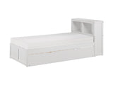 Galen White Twin Bookcase Bed with Trundle - Ornate Home