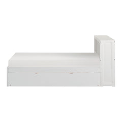 Galen White Twin Bookcase Bed with Trundle - Ornate Home