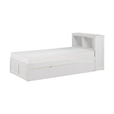 Galen White Twin Bookcase Bed with Trundle - Ornate Home