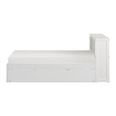 Galen White Twin Bookcase Bed with Trundle - Ornate Home