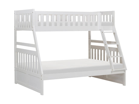 Galen White Twin/Full Bunk Bed - Ornate Home