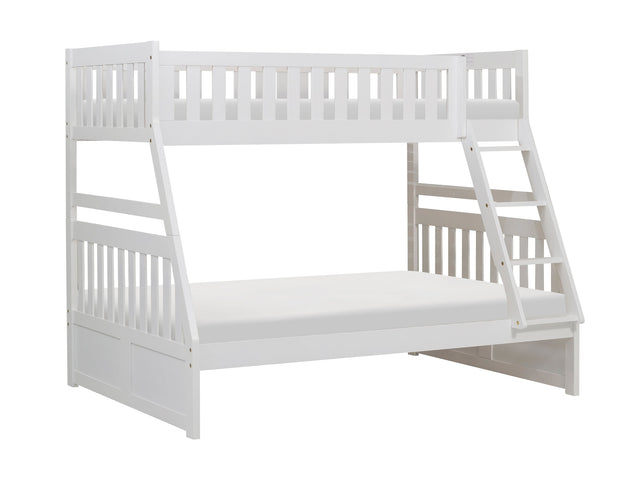 Galen White Twin/Full Bunk Bed - Ornate Home