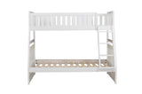 Galen White Twin/Full Bunk Bed - Ornate Home